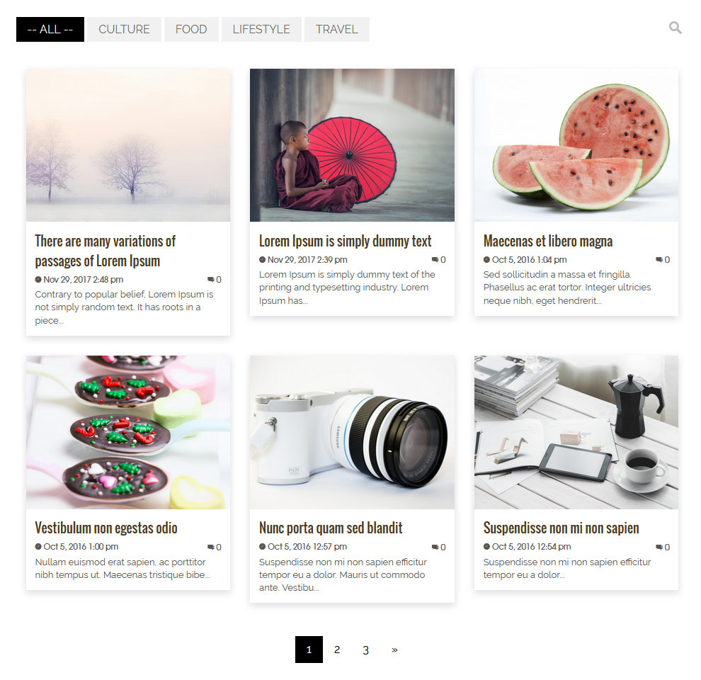 Design Blog PHP - front-end demo