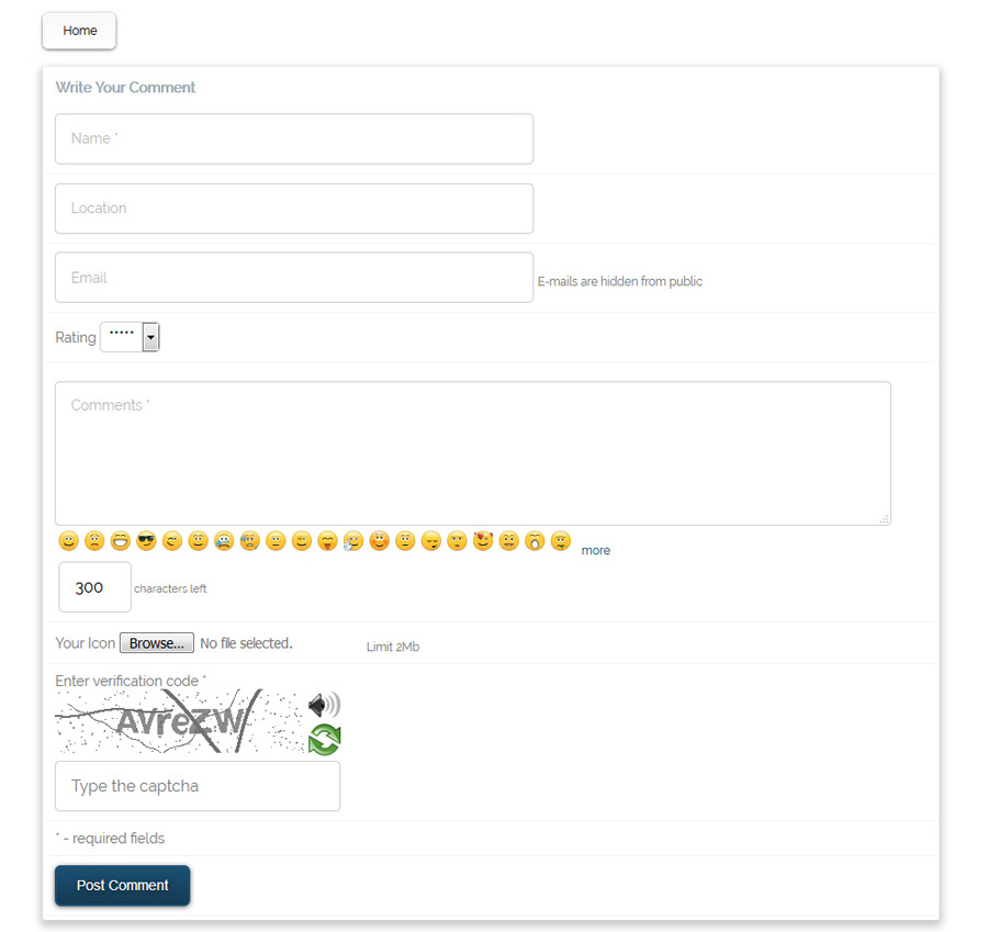 GuestBook Script PHP - Submit Comment